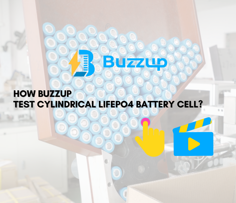 buzzup test cylindrical lifepo4 battery video