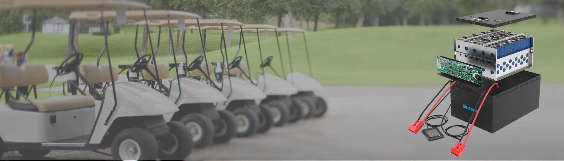 golf cart battery manufacture banner